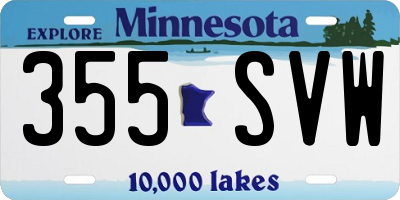 MN license plate 355SVW