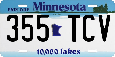 MN license plate 355TCV