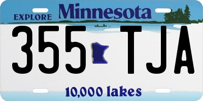 MN license plate 355TJA