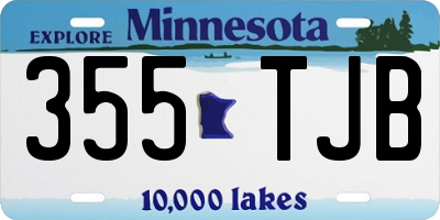 MN license plate 355TJB
