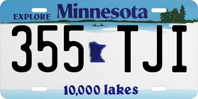 MN license plate 355TJI