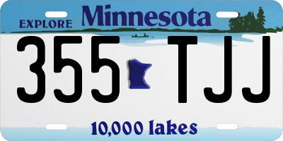 MN license plate 355TJJ