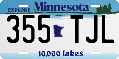 MN license plate 355TJL