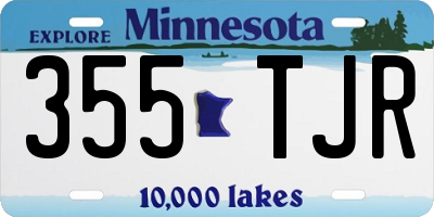 MN license plate 355TJR