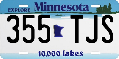 MN license plate 355TJS