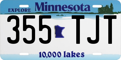 MN license plate 355TJT