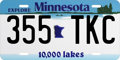 MN license plate 355TKC