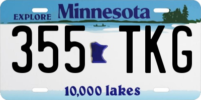 MN license plate 355TKG