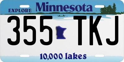 MN license plate 355TKJ