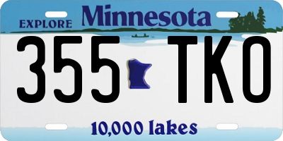 MN license plate 355TKO