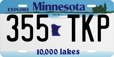 MN license plate 355TKP