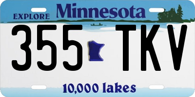 MN license plate 355TKV