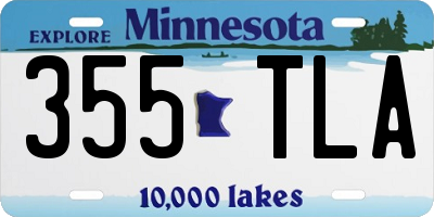 MN license plate 355TLA