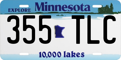 MN license plate 355TLC