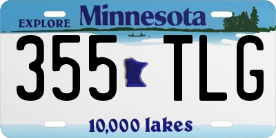 MN license plate 355TLG