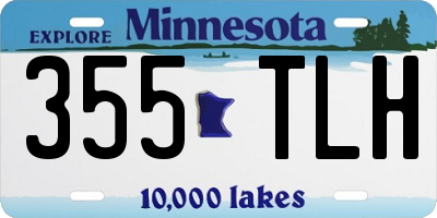 MN license plate 355TLH