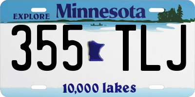 MN license plate 355TLJ