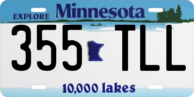 MN license plate 355TLL