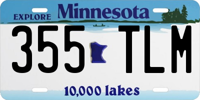 MN license plate 355TLM
