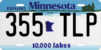 MN license plate 355TLP