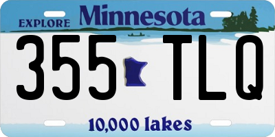 MN license plate 355TLQ