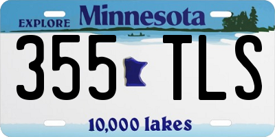 MN license plate 355TLS