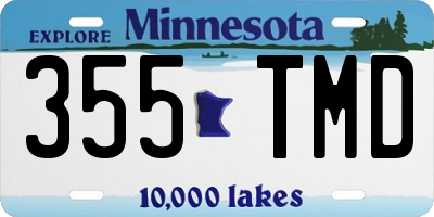 MN license plate 355TMD