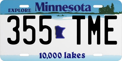 MN license plate 355TME