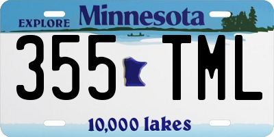 MN license plate 355TML