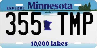 MN license plate 355TMP