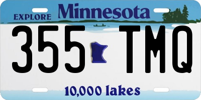 MN license plate 355TMQ