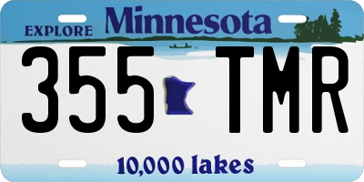 MN license plate 355TMR