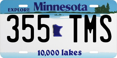 MN license plate 355TMS
