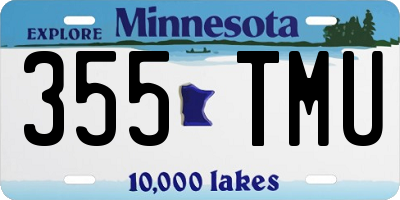 MN license plate 355TMU
