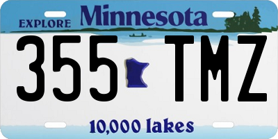 MN license plate 355TMZ