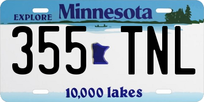 MN license plate 355TNL