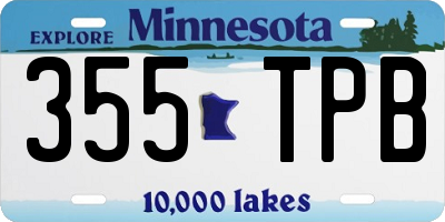 MN license plate 355TPB