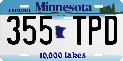 MN license plate 355TPD