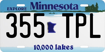MN license plate 355TPL