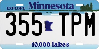 MN license plate 355TPM