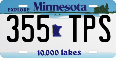MN license plate 355TPS