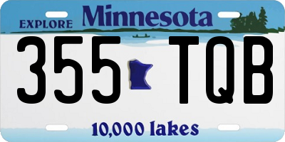 MN license plate 355TQB