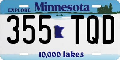 MN license plate 355TQD