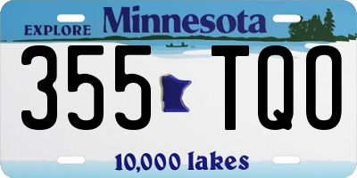 MN license plate 355TQO