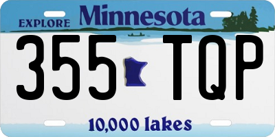 MN license plate 355TQP
