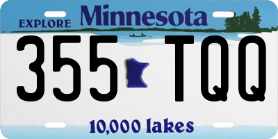 MN license plate 355TQQ