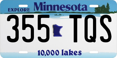 MN license plate 355TQS