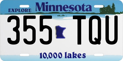 MN license plate 355TQU