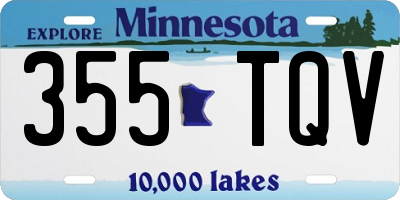 MN license plate 355TQV
