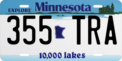 MN license plate 355TRA